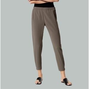 Babaton Aritzia Cohen PantTaupe Brown Crepe Elastic Waist Tapered JoggerWomens S